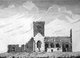 Scotland: Engraving of the ruined Cathedral on Iona, from Archaeologia Scotica volume 1, 1792